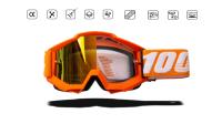 Очки мотокросс 100% orange frame