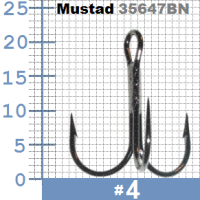 Тройные крючки Mustad 35647-BN №4